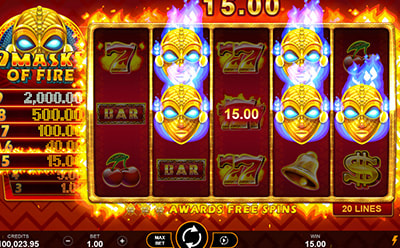 Comodín máscara de 9 Masks of Fire