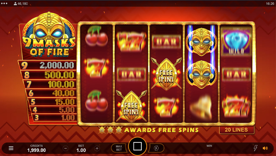 Juega 9 Masks of Fire online