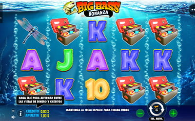 El juego de tragamonedas Big Bass Bonanza en el casino online PlayUZU PA