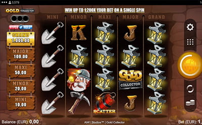 La tragamonedas Gold Collector en casino online All Slots PA