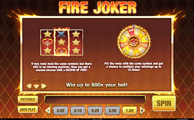 Tiradas Gratis en Fire Joker