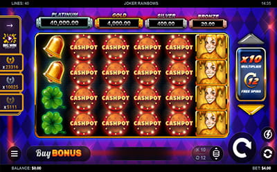 El juego de tragamonedas Joker Rainbows en el casino online Drueckglueck PA